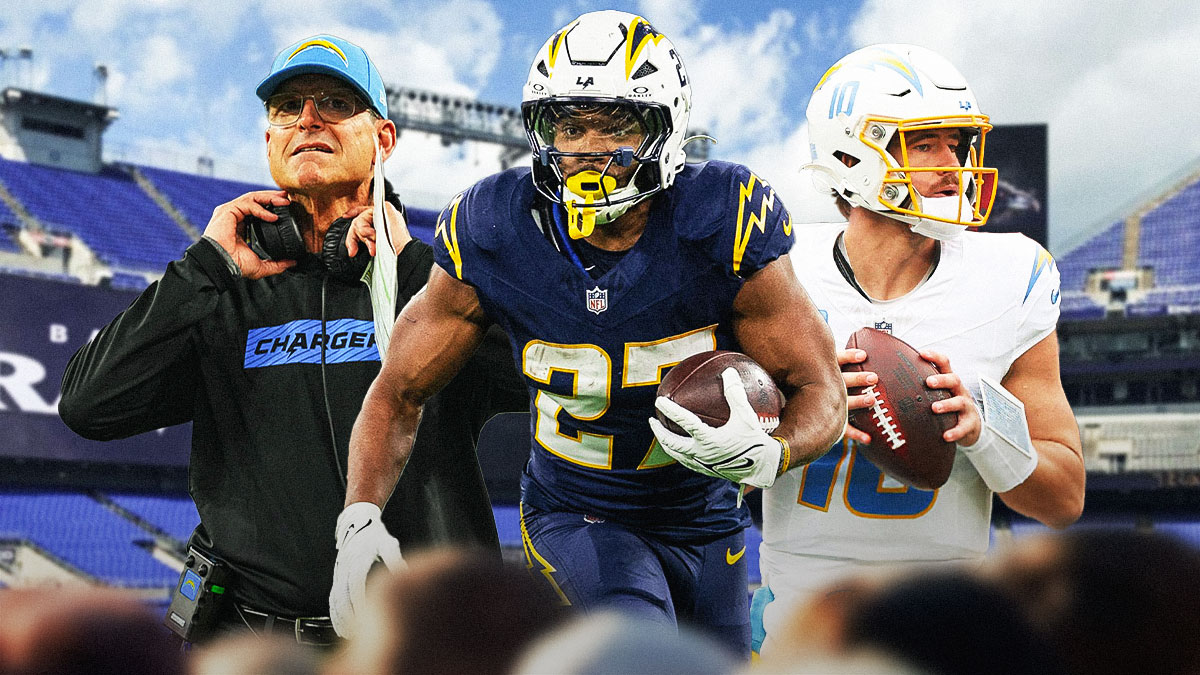 Jim Harbaugh, Justin Herbert celebrate JK Dobbins for making &#8216;big&#8217; impact in return