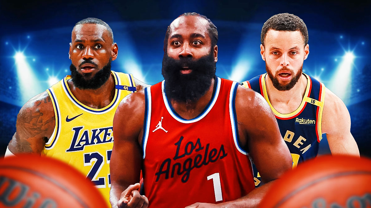 Clippers&#8217; James Harden has perfect reaction to LeBron James-Stephen Curry Christmas duel
