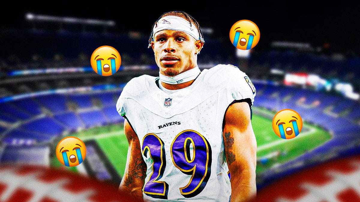 Ravens&#8217; Ar&#8217;Darius Washington sends coach flying in hilarious celebration gone wrong