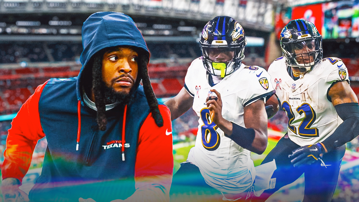 Diontae Johnson reunites with former teammates at Ravens-Texans game